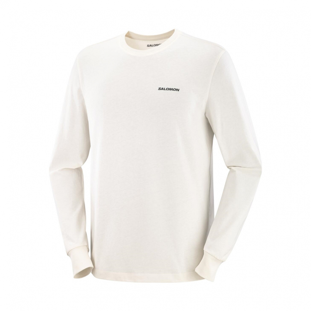 2025秋冬 サロモン メンズ トレッキング 長袖Tシャツ チェスト ロゴ