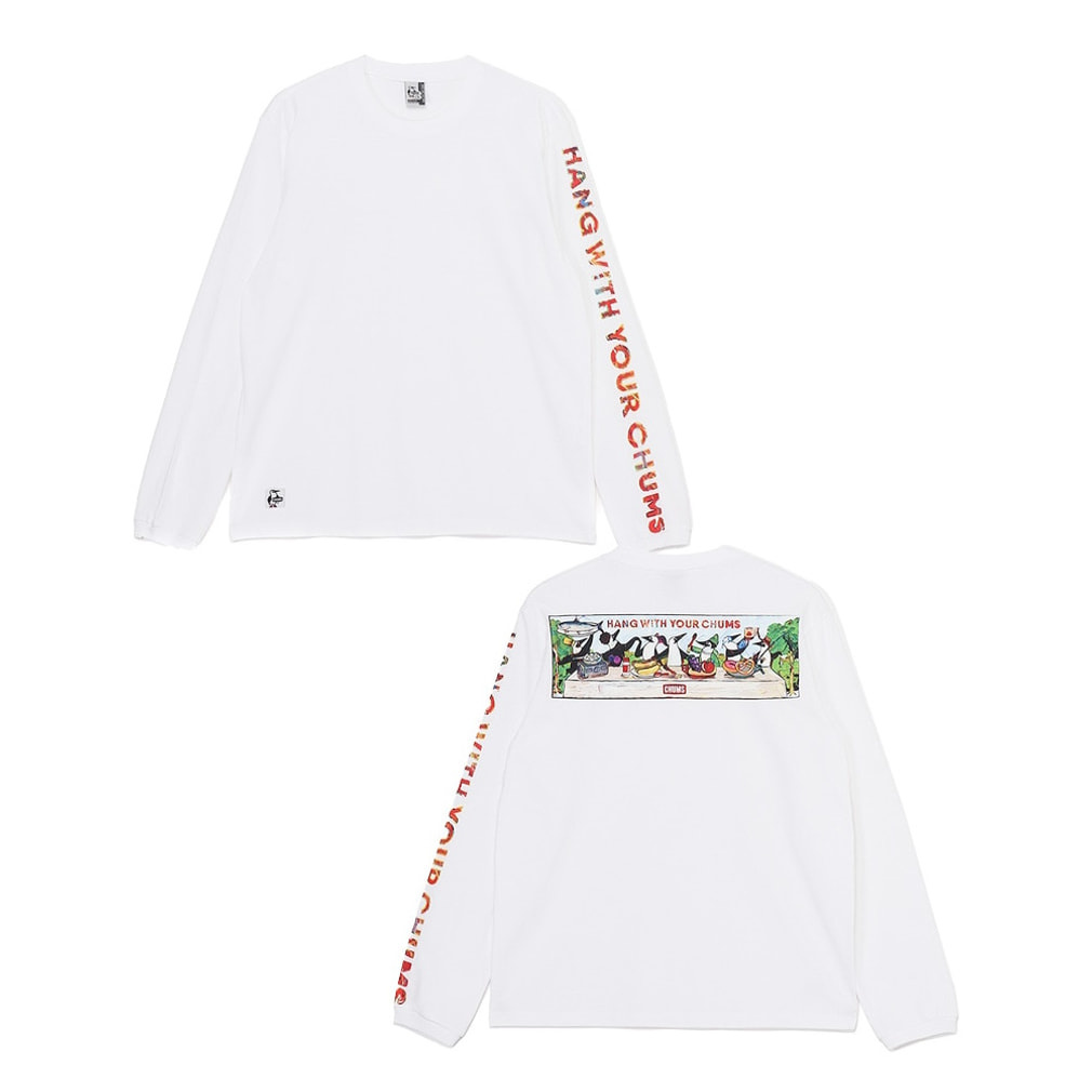 チャムス メンズ アウトドア 長袖Tシャツ Anti-Bug Breakfast L/S T