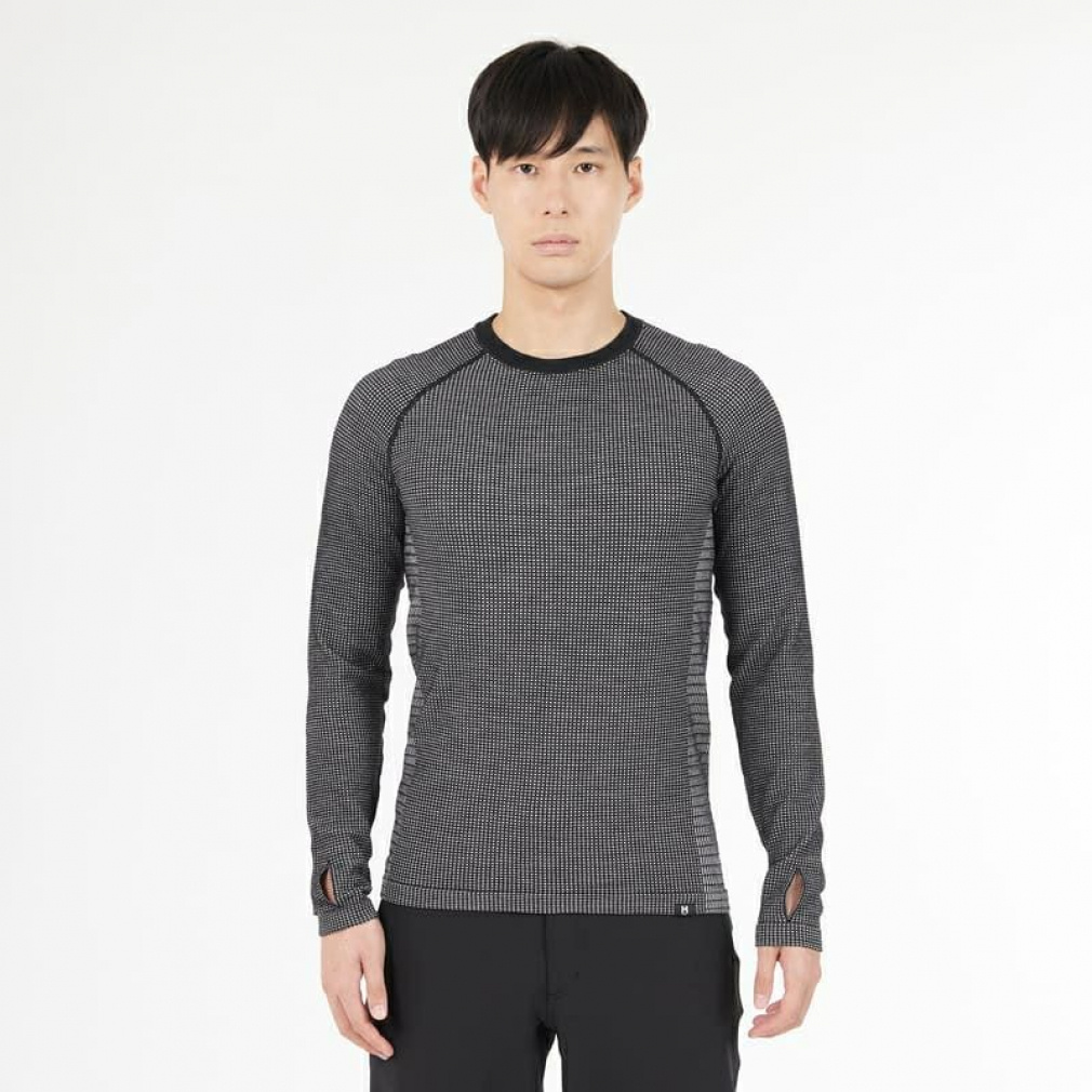 ミレー メンズ トレッキング 長袖Tシャツ WAFFLE WOOL CRW M MIV01905