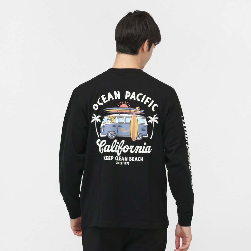 オーシャンパシフィック メンズ アウトドアカジュアル 長袖Tシャツ