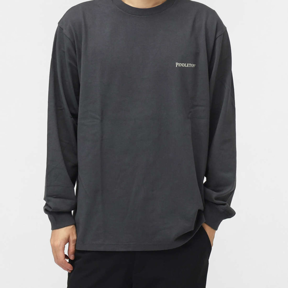 ペンドルトン メンズ アウトドアカジュアル 長袖Tシャツ Back Print LS