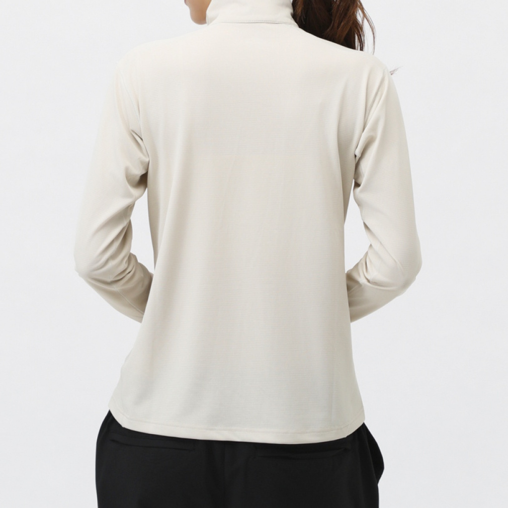ティゴラ レディース アウトドア 長袖Tシャツ ドライUV長袖ハーフZIP