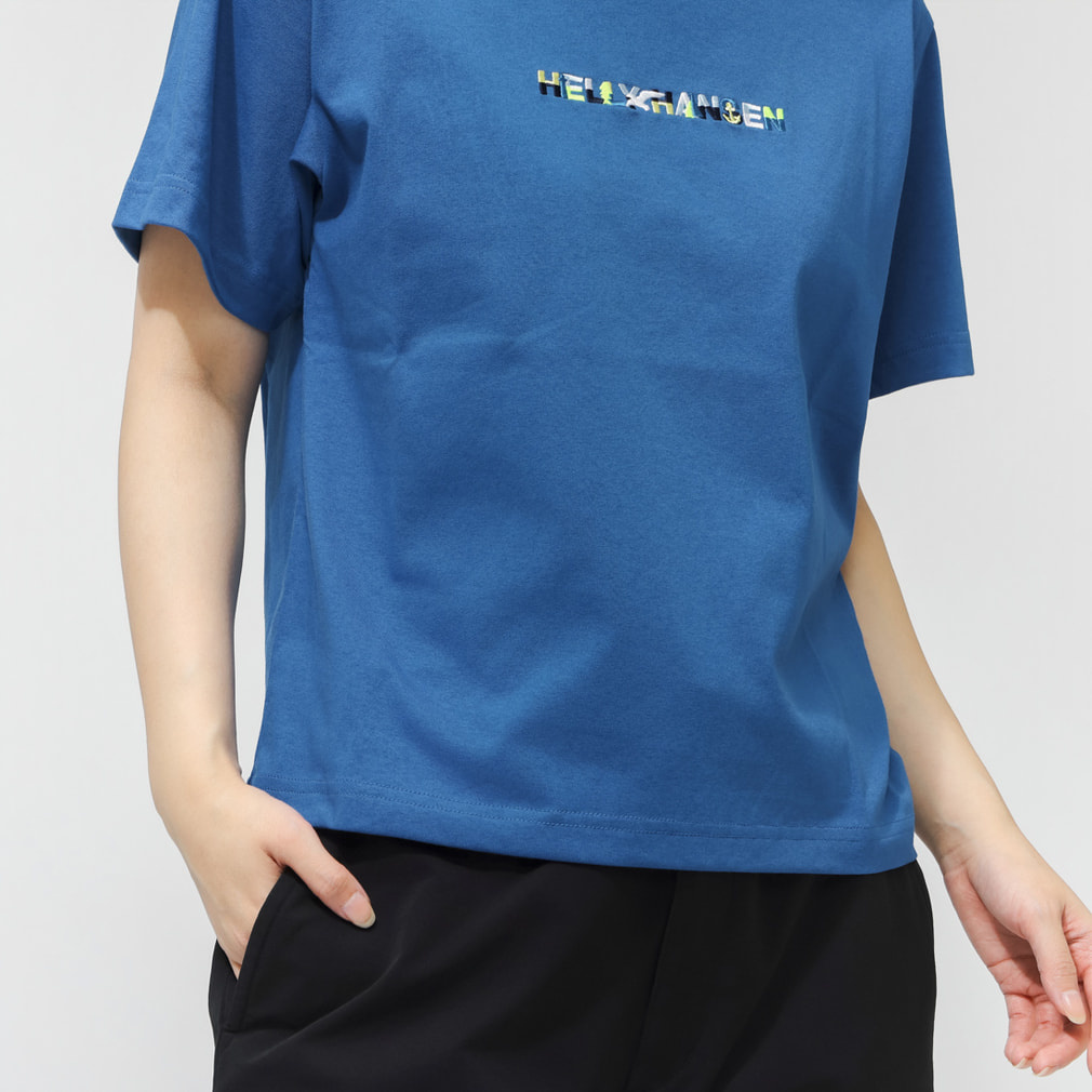 ヘリーハンセン レディース アウトドア 半袖Tシャツ S/S Embroidery