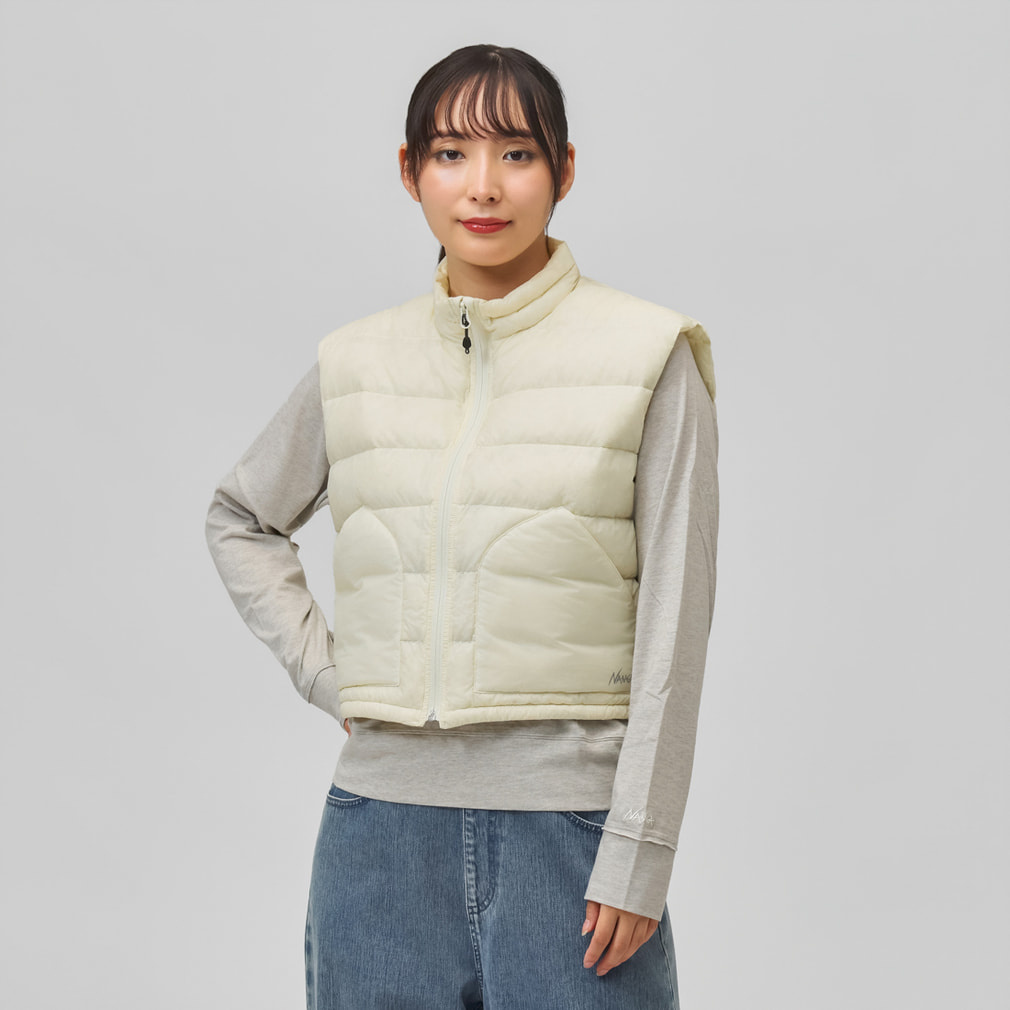 ナンガ レディース アウトドアカジュアル ダウンベスト SHEER DOWN