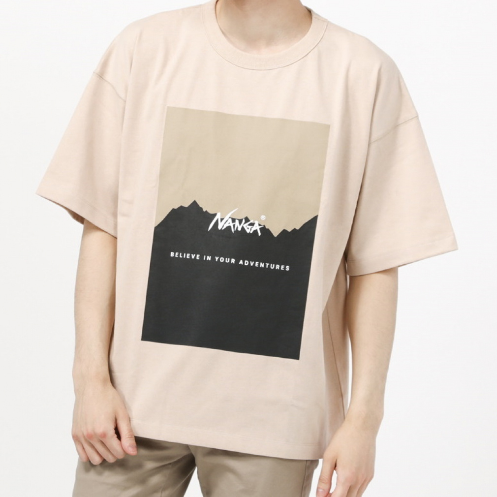 ナンガ アウトドア 半袖Tシャツ MTロゴルーズフィットティー アルペン