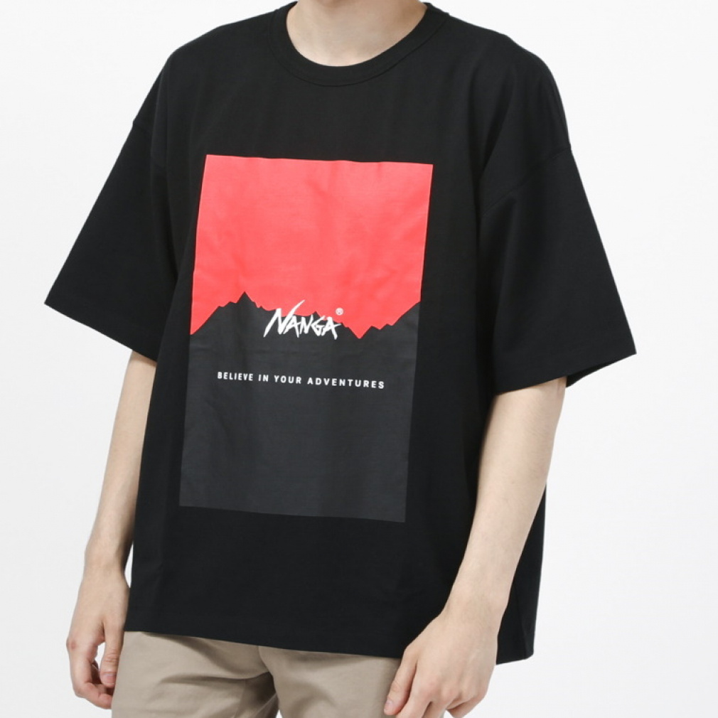 ナンガ アウトドア 半袖Tシャツ MTロゴルーズフィットティー アルペン