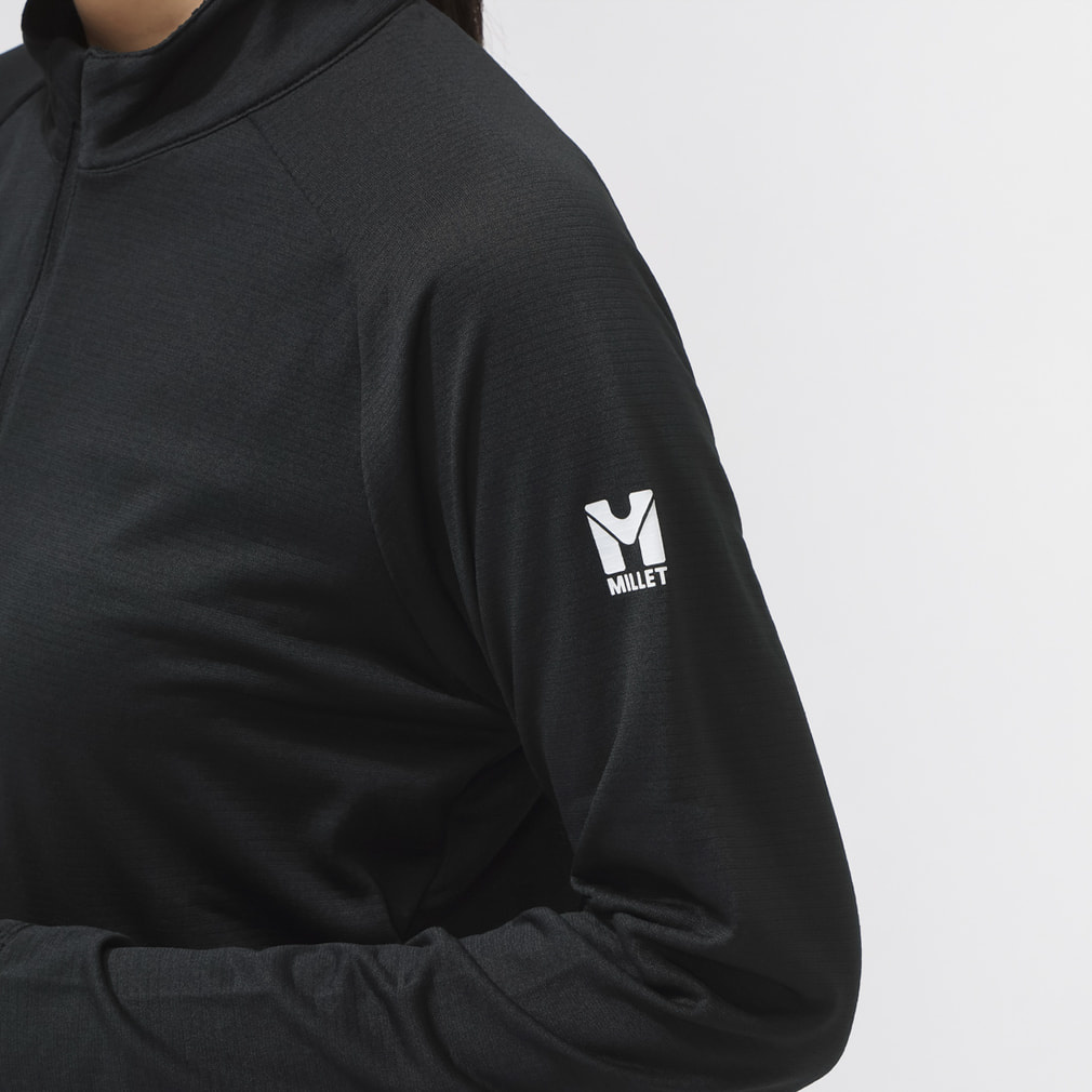 ミレー レディース トレッキング 長袖Tシャツ DRYGRID LIGHT HF ZIP