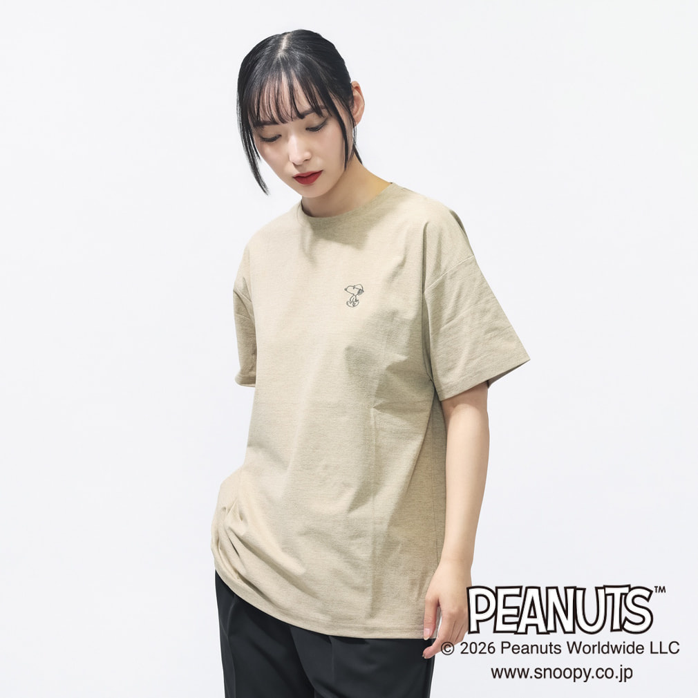 ピーナッツ スヌーピー レディース 半袖 Tシャツ UVカットドライ