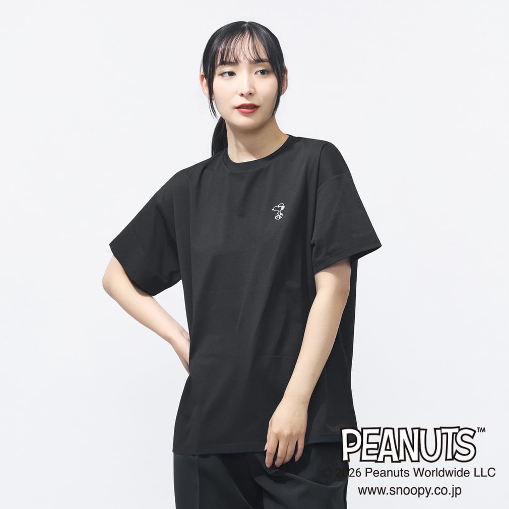 ピーナッツ スヌーピー レディース 半袖 Tシャツ UVカットドライ