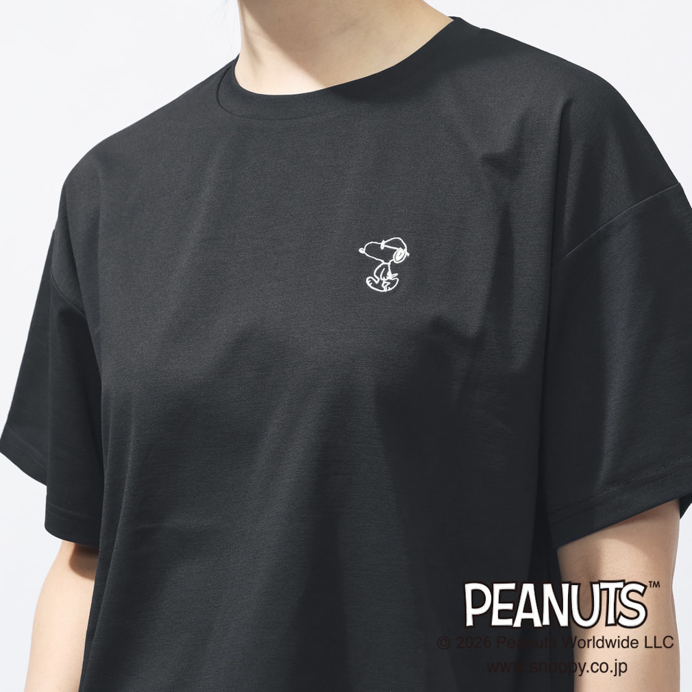 ピーナッツ スヌーピー レディース 半袖 Tシャツ UVカットドライ