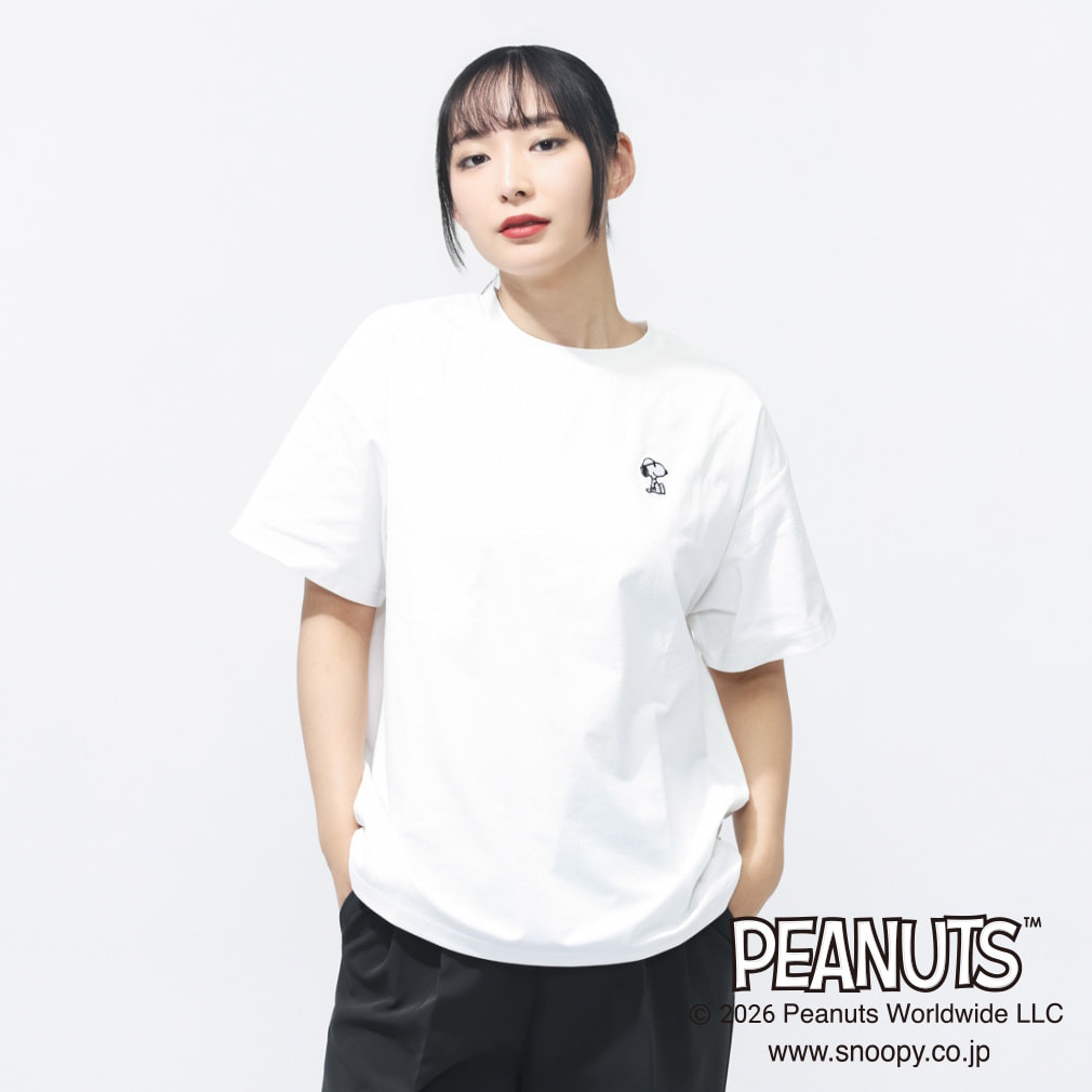 ピーナッツ スヌーピー レディース 半袖 Tシャツ UVカットドライ