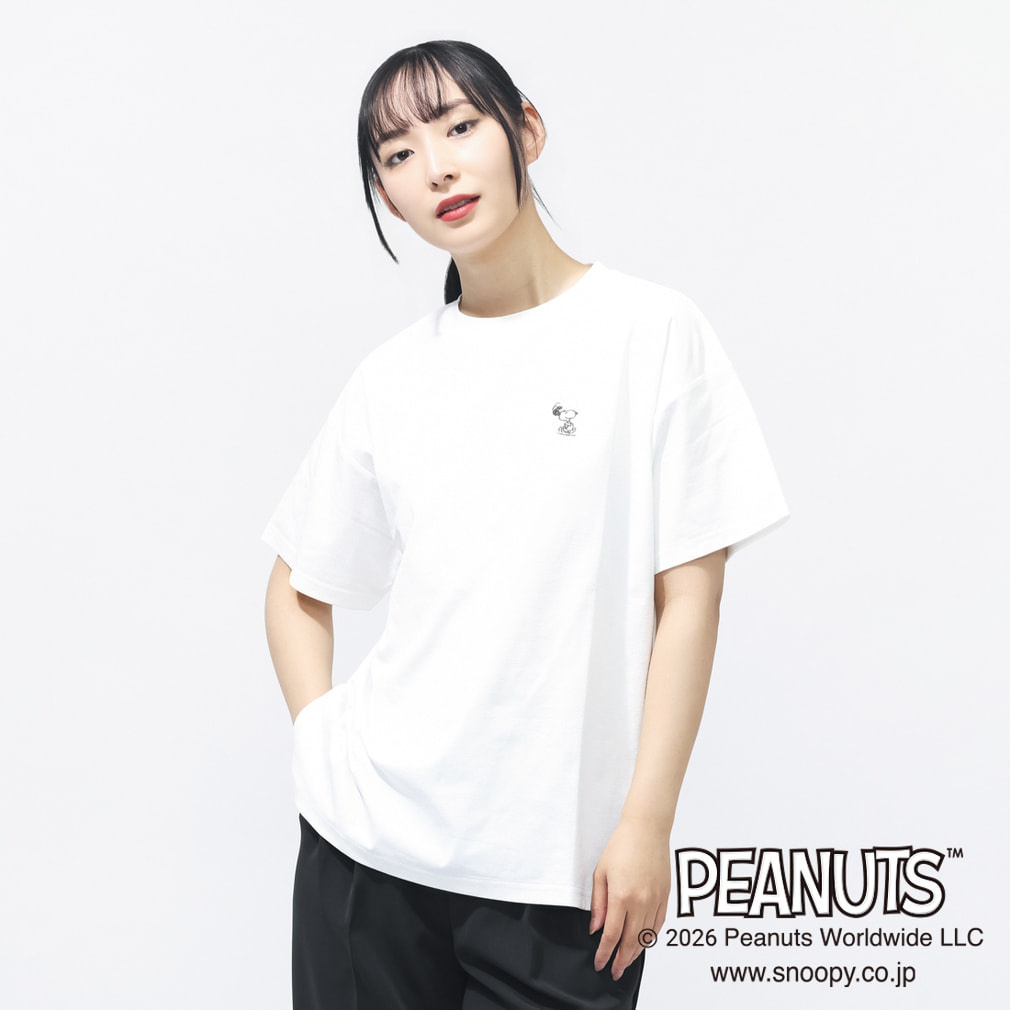 ピーナッツ スヌーピー レディース 半袖 Tシャツ UVカットドライ
