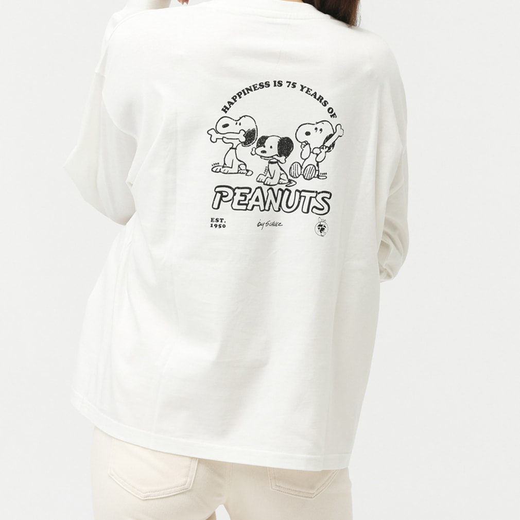 ピーナッツ スヌーピー レディース 長袖 Tシャツ コットンロングT