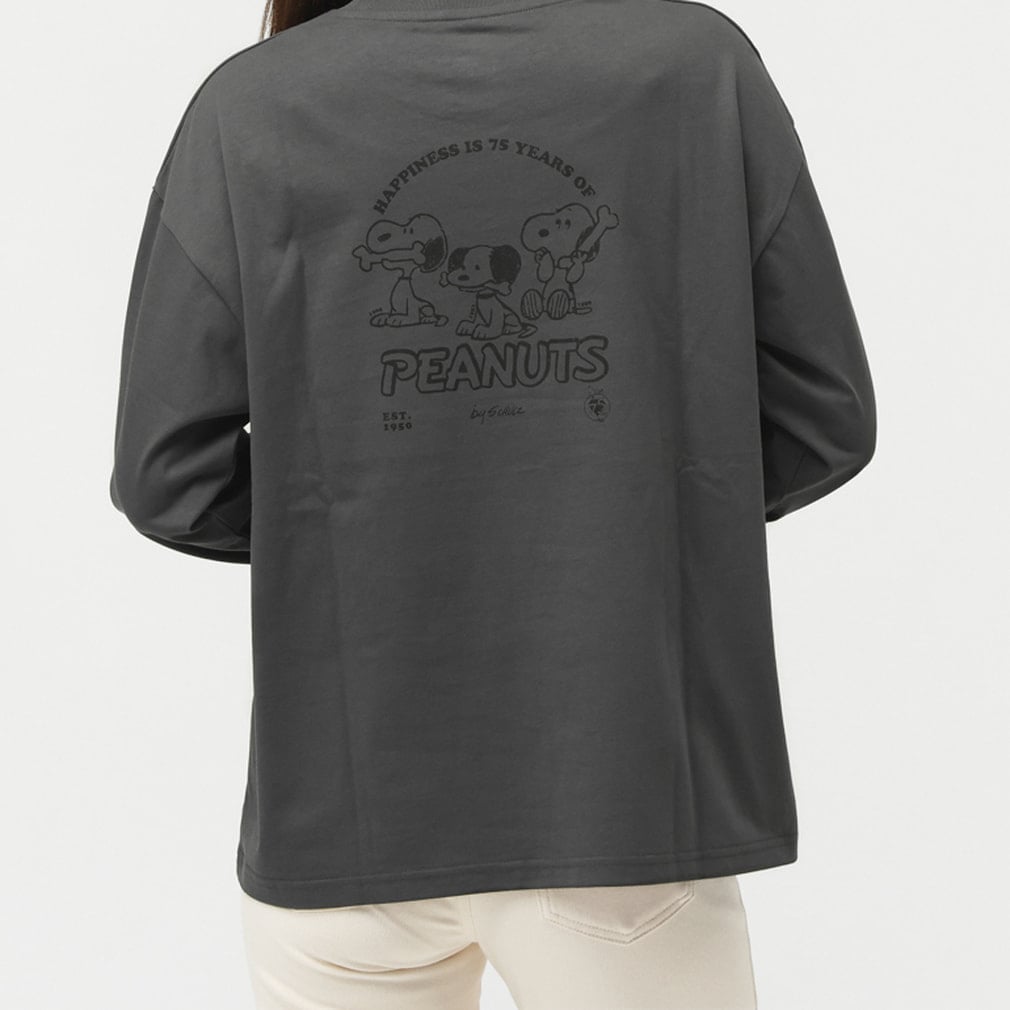 ピーナッツ スヌーピー レディース 長袖 Tシャツ コットンロングT