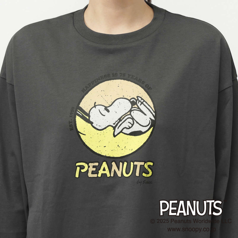 ピーナッツ スヌーピー レディース 長袖 Tシャツ コットンロングT