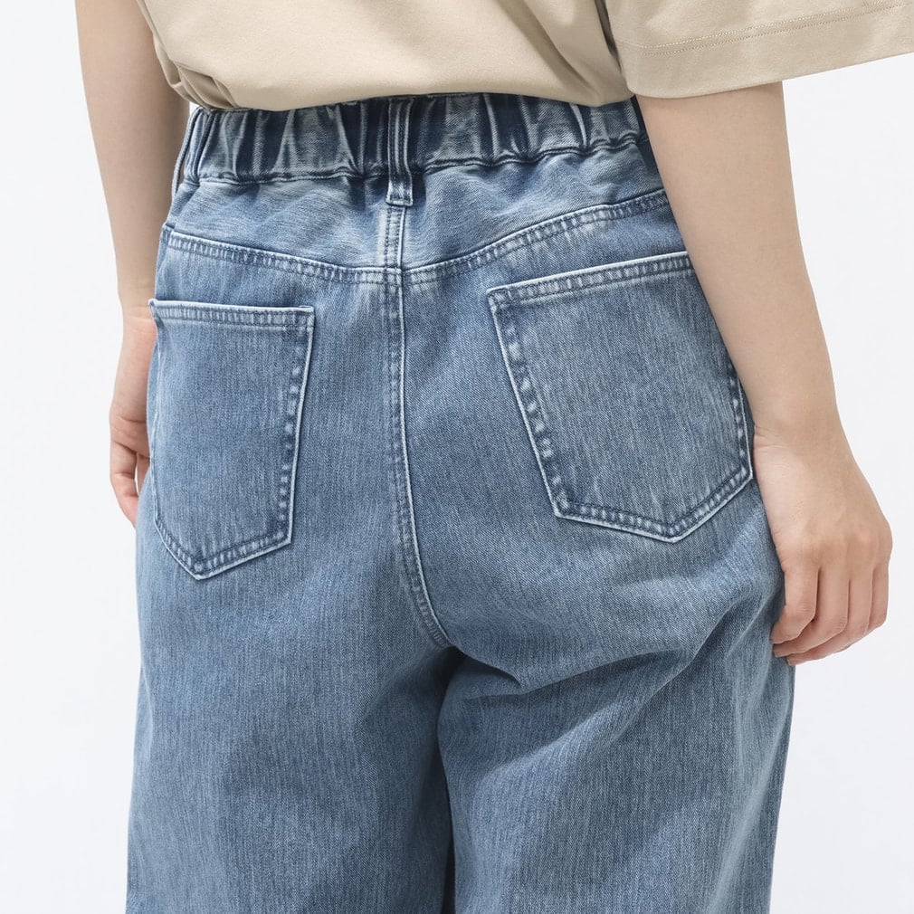 ティゴラ レディース ロングパンツ UVカットデニムワイドパンツ TR