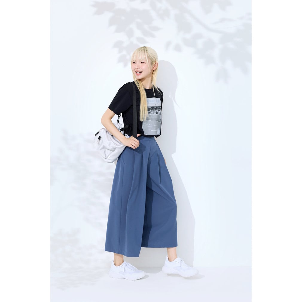 ティゴラ レディース ロングパンツ UVカット撥水スカーチョ TR