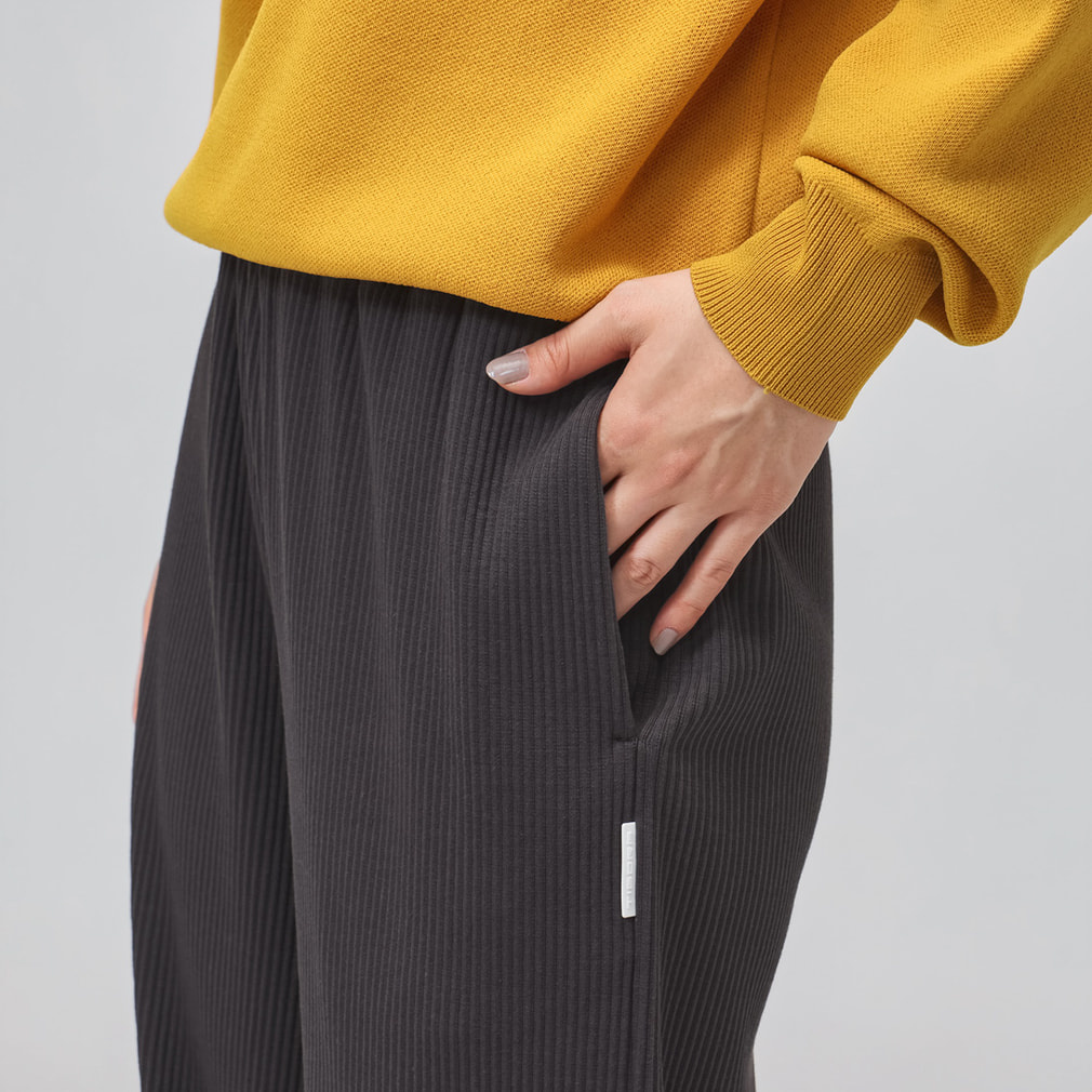 ティゴラ レディース ロングパンツ 撥水ストレッチリブワイドパンツ TR