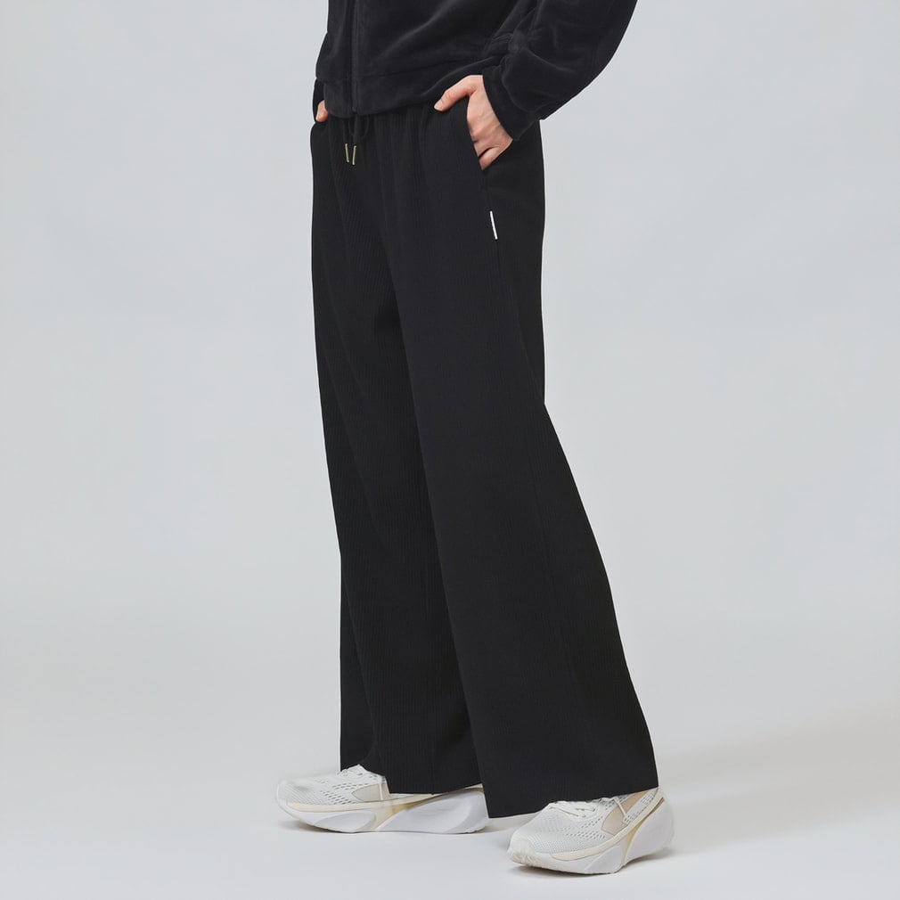 ティゴラ レディース ロングパンツ 撥水ストレッチリブワイドパンツ TR