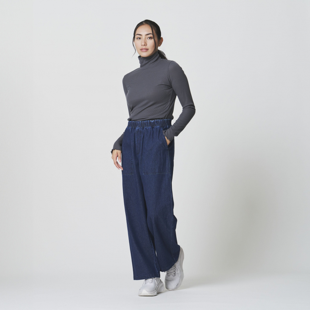 ティゴラ レディース ロングパンツ デニムワイドパンツ TR-9C2705LP