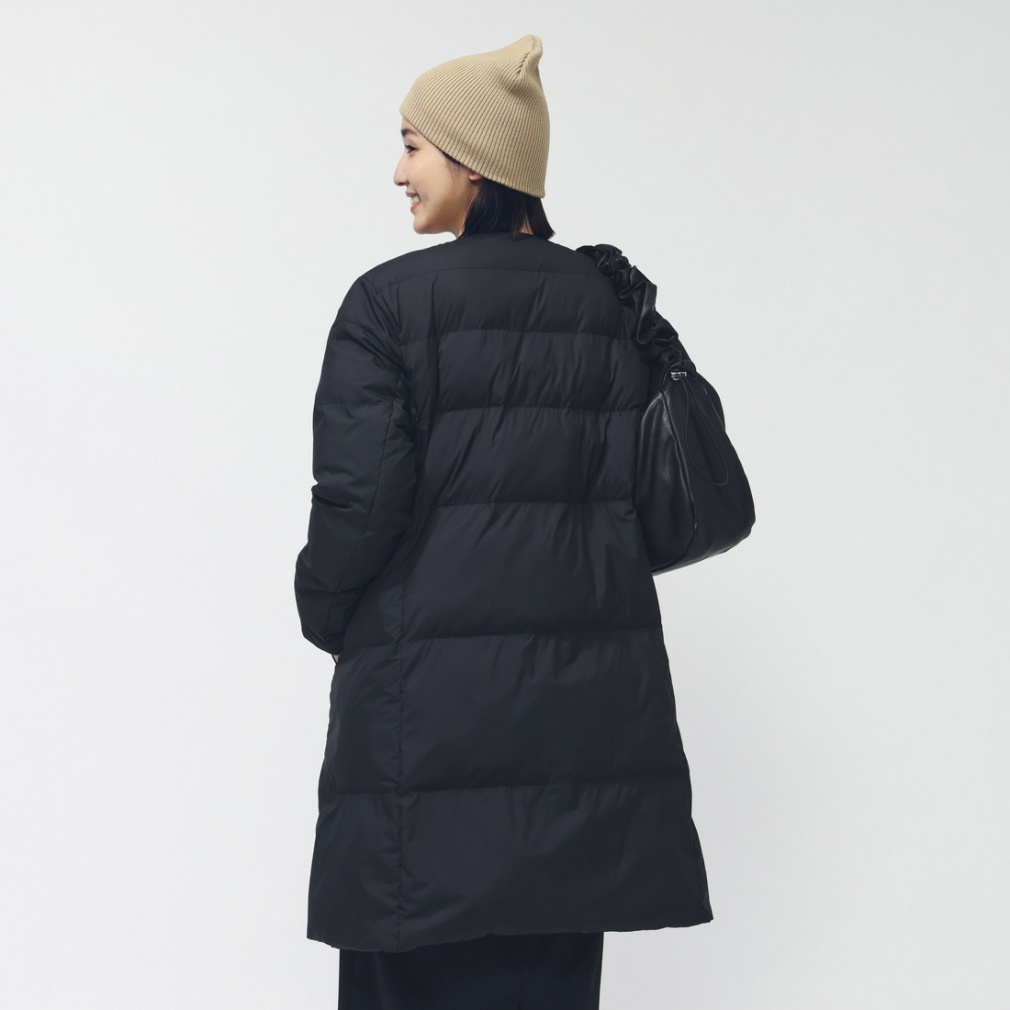 極美品❤️トラディショナルウェザーウェア　ノーカラーダウンコート　ブラック　軽量 TIGORA（ティゴラ） ダウンコート ダウンジャケット アルミ蓄熱パ