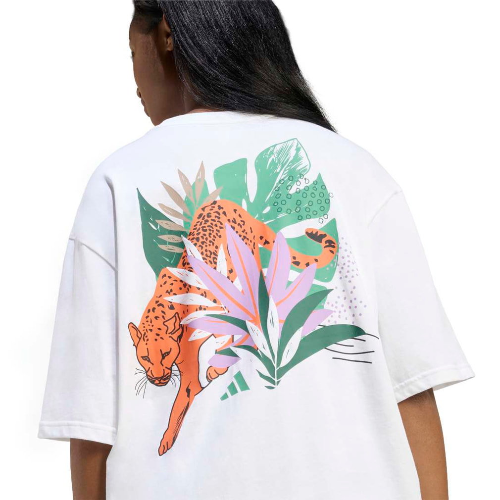 アディダス レディース 半袖 Tシャツ アニマル オーバーサイズ