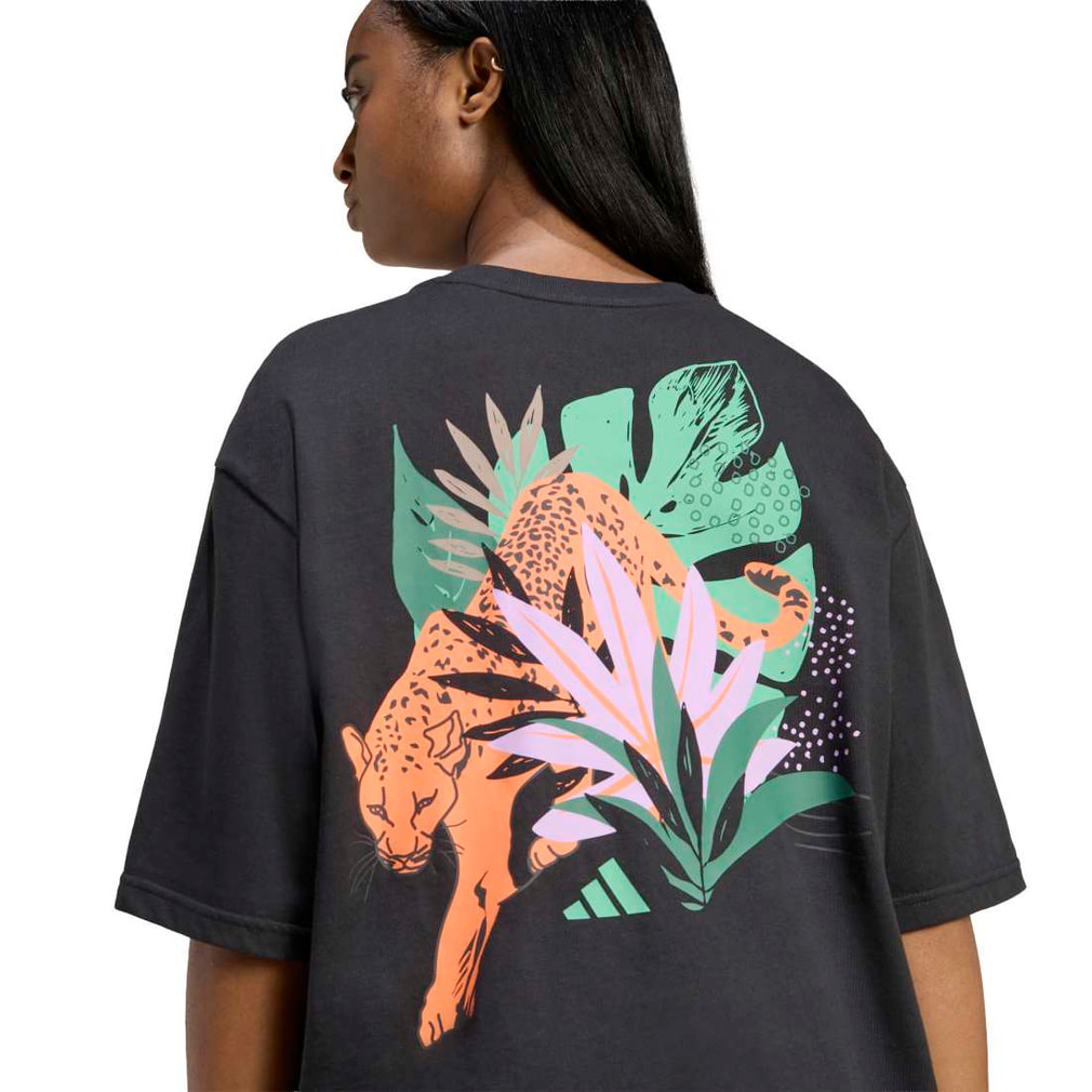 アディダス レディース 半袖 Tシャツ アニマル オーバーサイズ