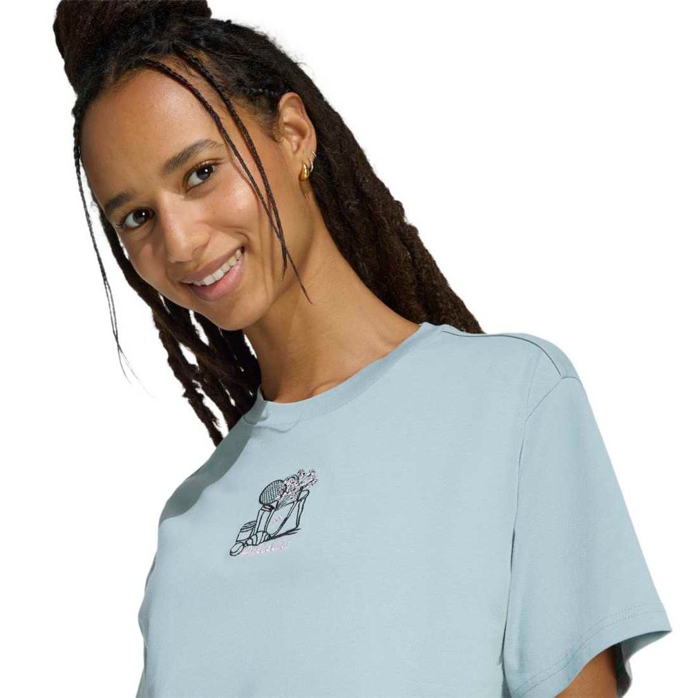 アディダス レディース 半袖 Tシャツ ミニ刺しゅうグラフィック半袖T