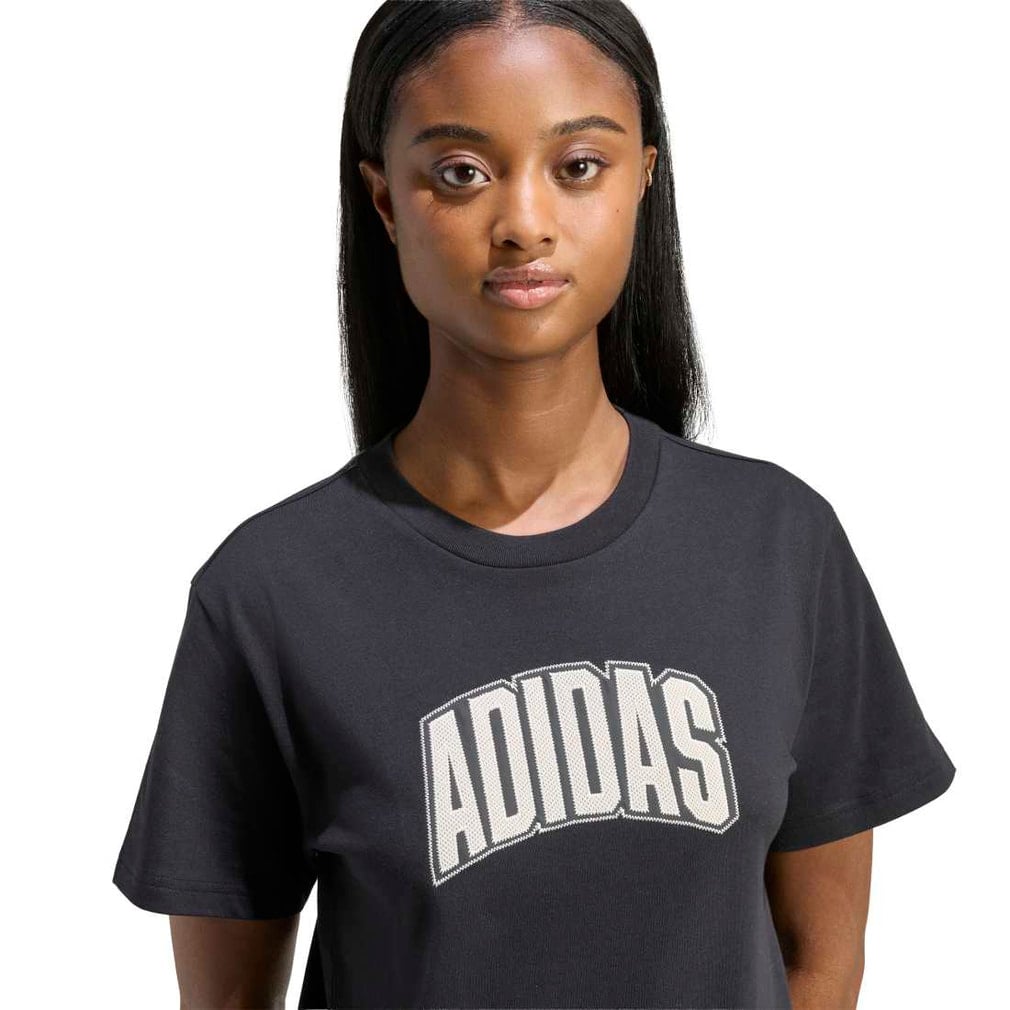 アディダス レディース 半袖 Tシャツ COLLEGIATE グラフィック Tシャツ