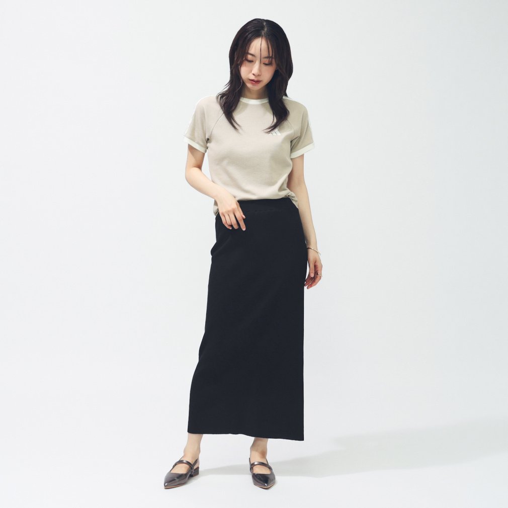tシャツ 3/4SLEEVE WAFFLE MIX T-SHIRT/ワッフルミックスTシャツ レディース WOMAN》3/4SLEEVE WAFFLE MIX T-SHIRT/ワッフルミックスTシャツ