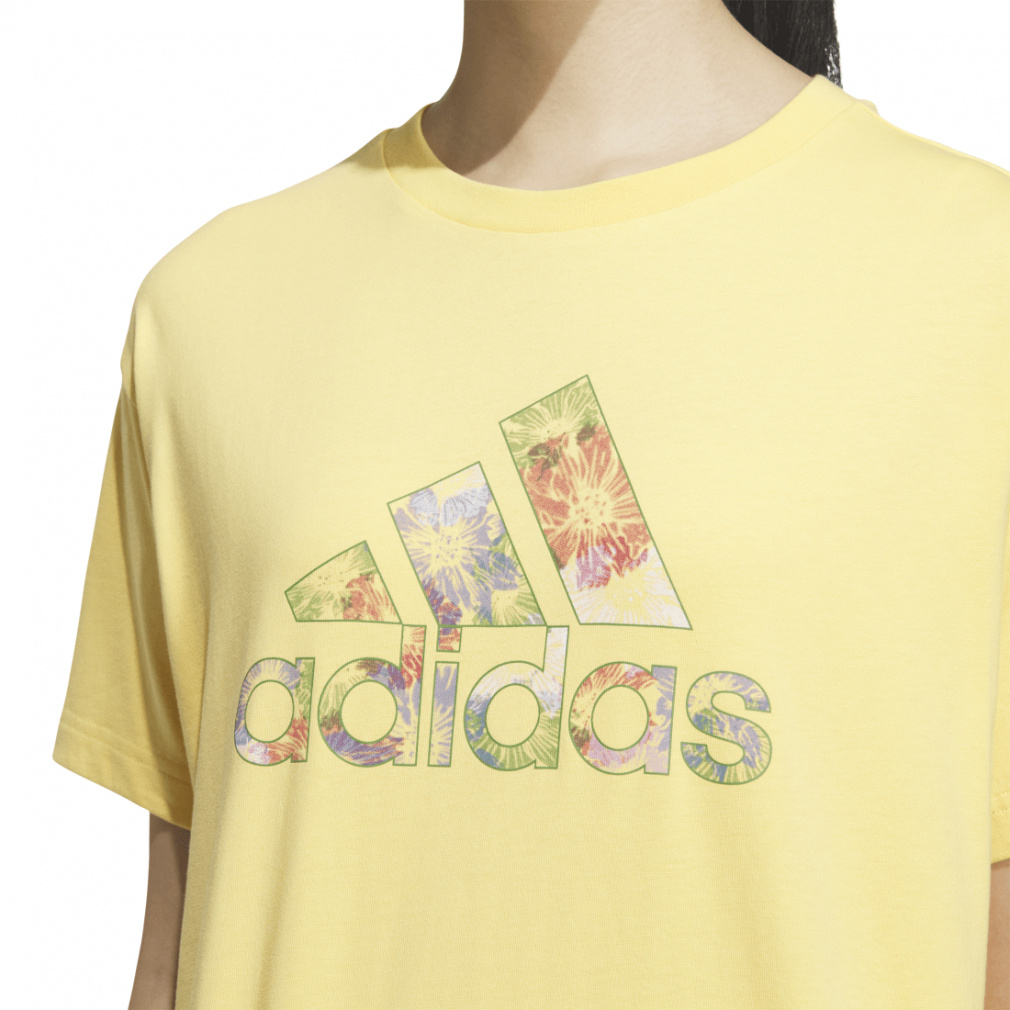 アディダス レディース 半袖 Tシャツ W FLOWER グラフィック Tシャツ1