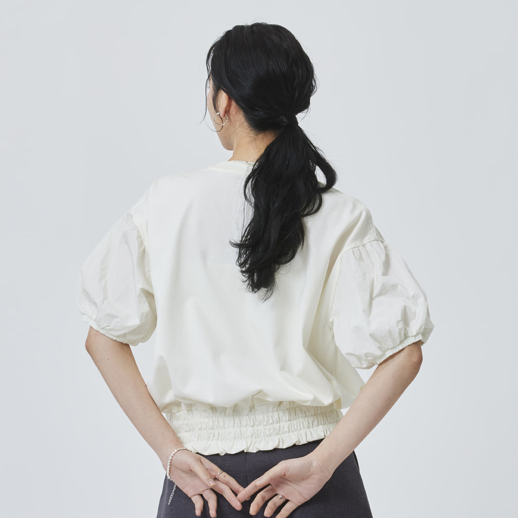 アディダス レディース PRISM COLLECTION パフスリーブ半袖Tシャツ