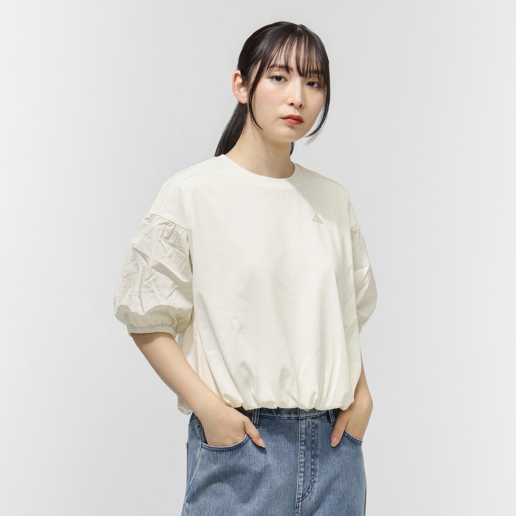 アディダス レディース PRISM COLLECTION パフスリーブ半袖Tシャツ