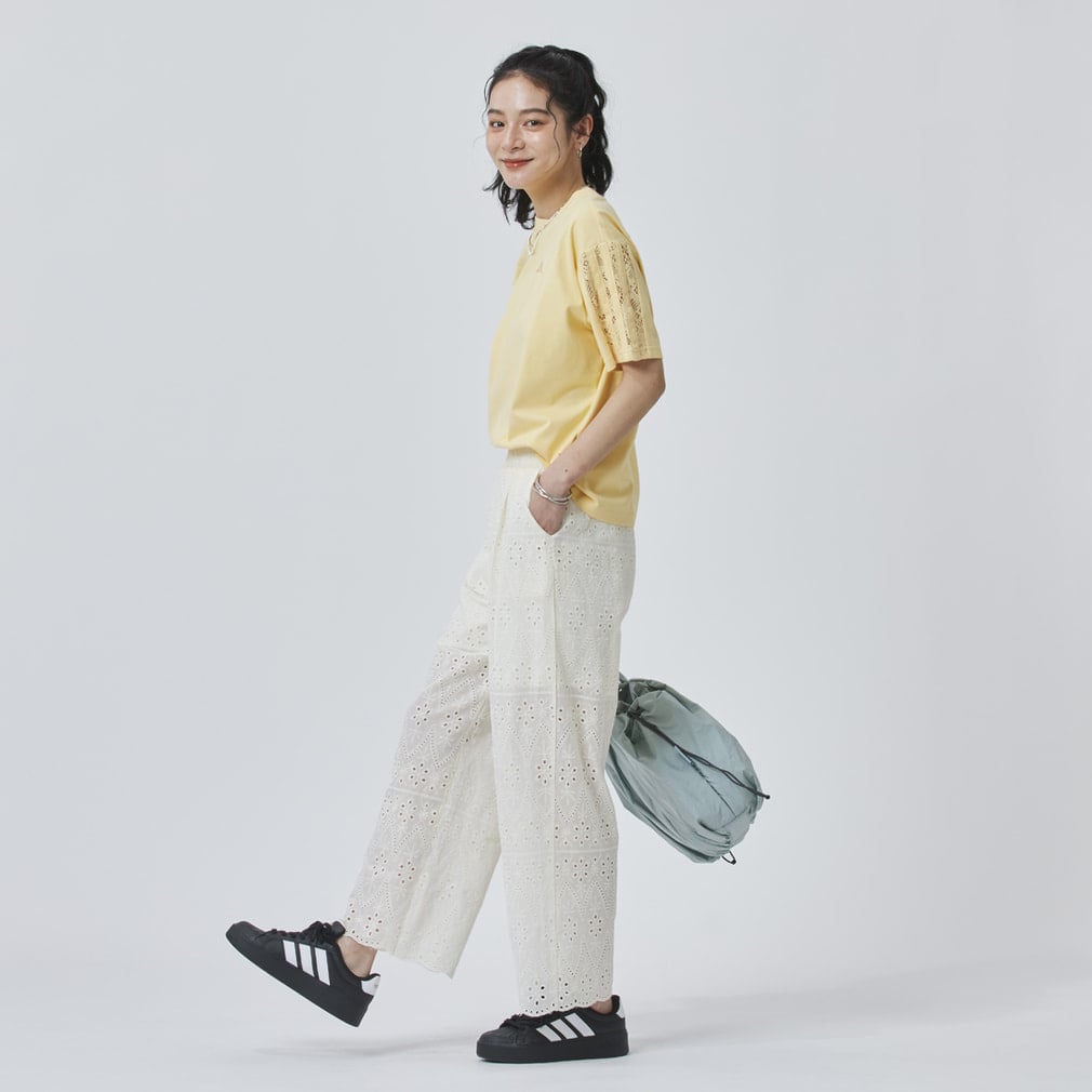 アディダス レディース PRISM COLLECTION レーススリーストライプ半袖T