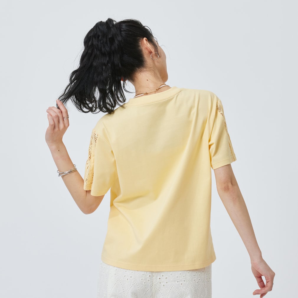 アディダス レディース PRISM COLLECTION レーススリーストライプ半袖T