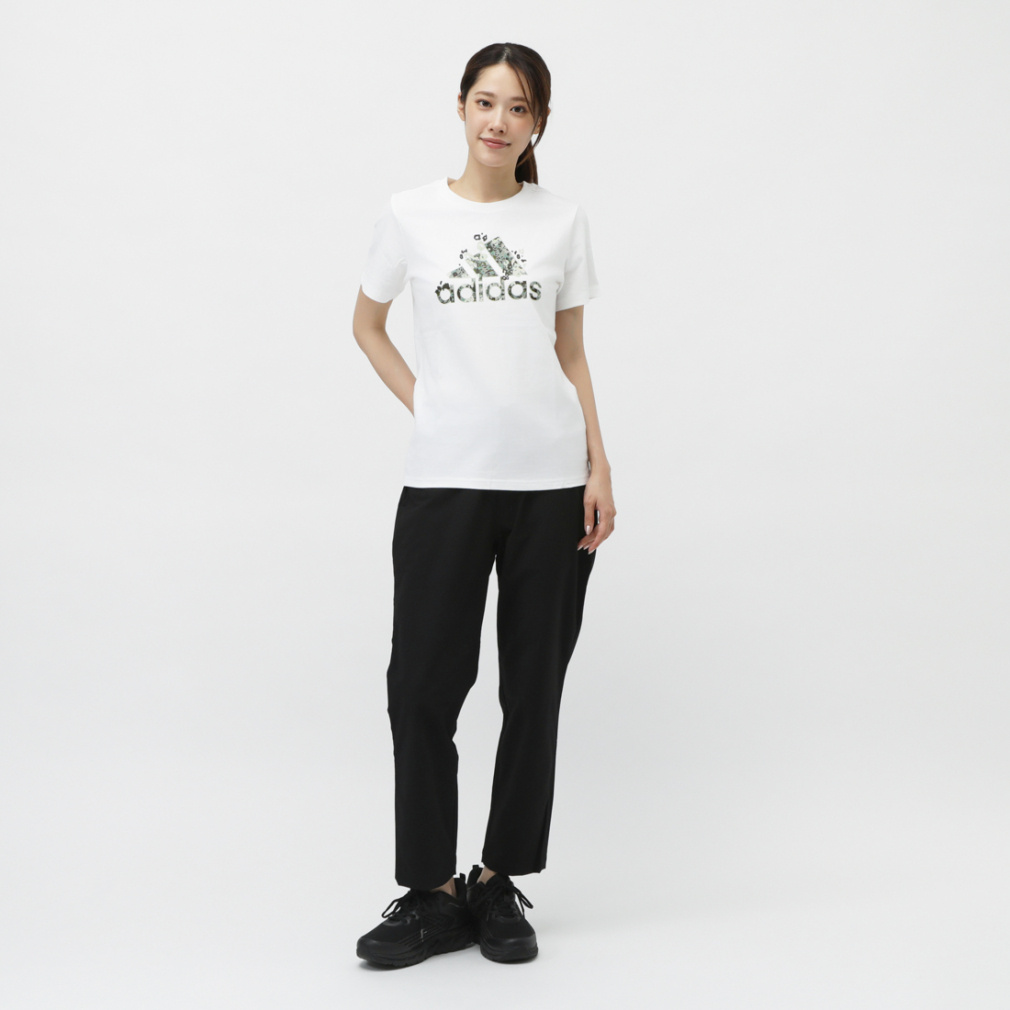 アディダス レディース 半袖 Tシャツ フローラル バッジ オブ スポーツ