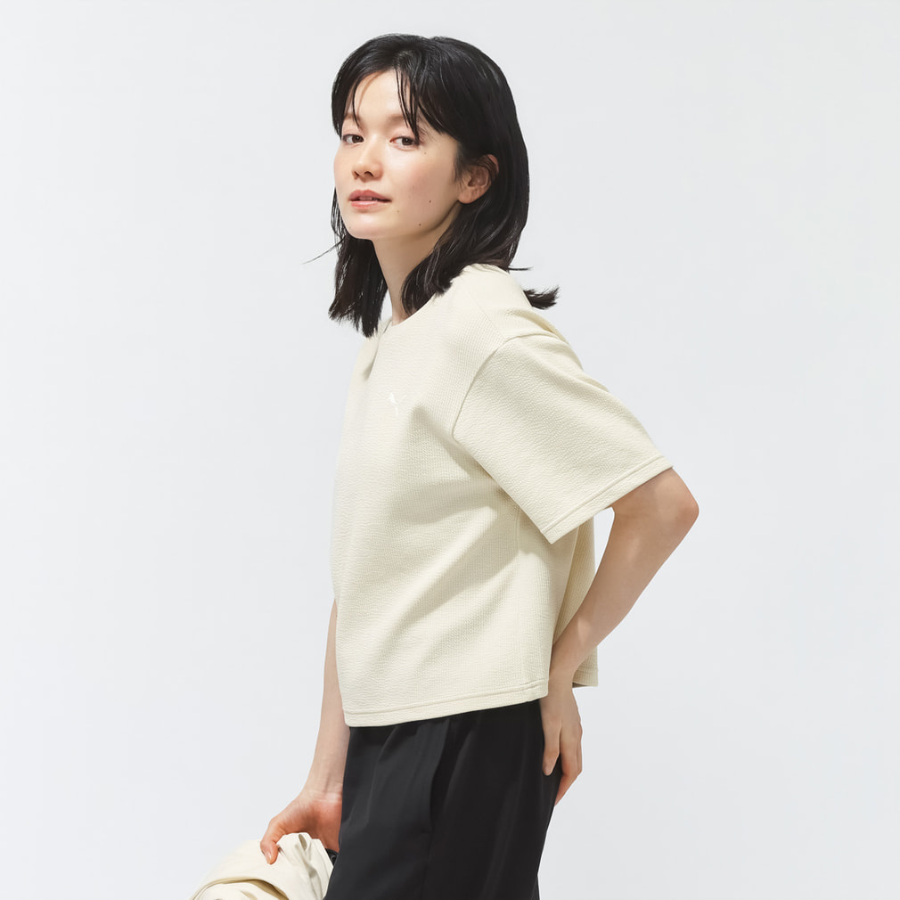 プーマ レディース 半袖 Tシャツ ESS ELEVATED リラックスド Tシャツ