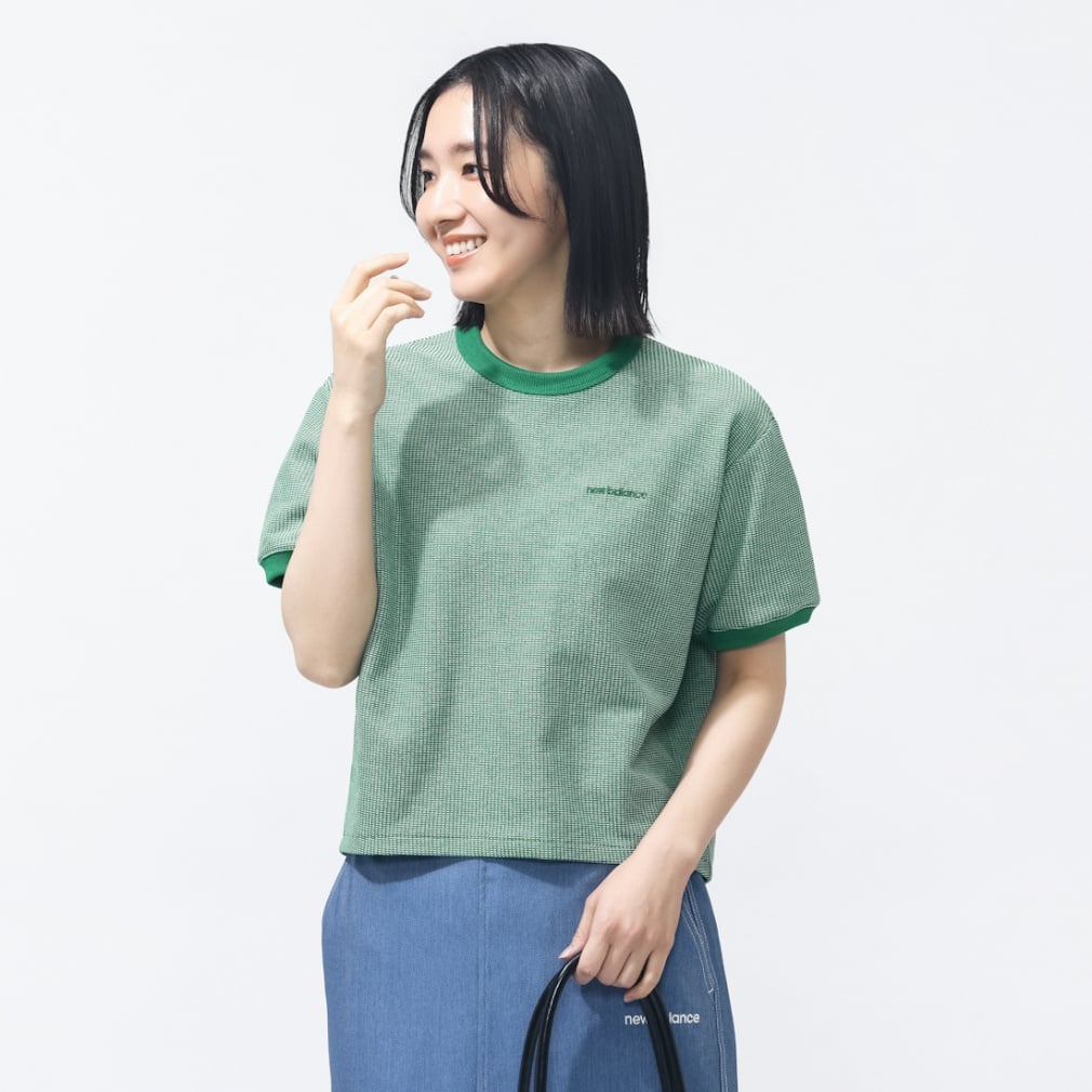 ニューバランス THE CITY レディース 半袖 Tシャツ ドビーショート