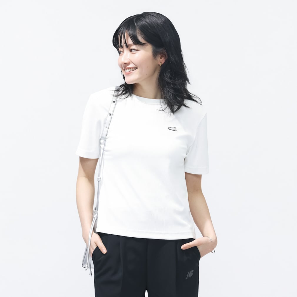 ニューバランス THE CITY レディース 半袖 Tシャツ シューパッチ