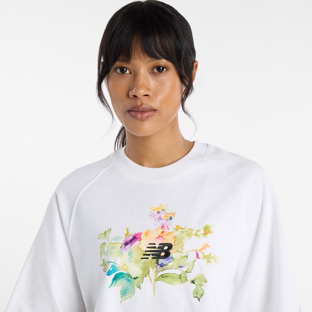 ニューバランス レディース 半袖 Tシャツ ウォーターカラーマルチ
