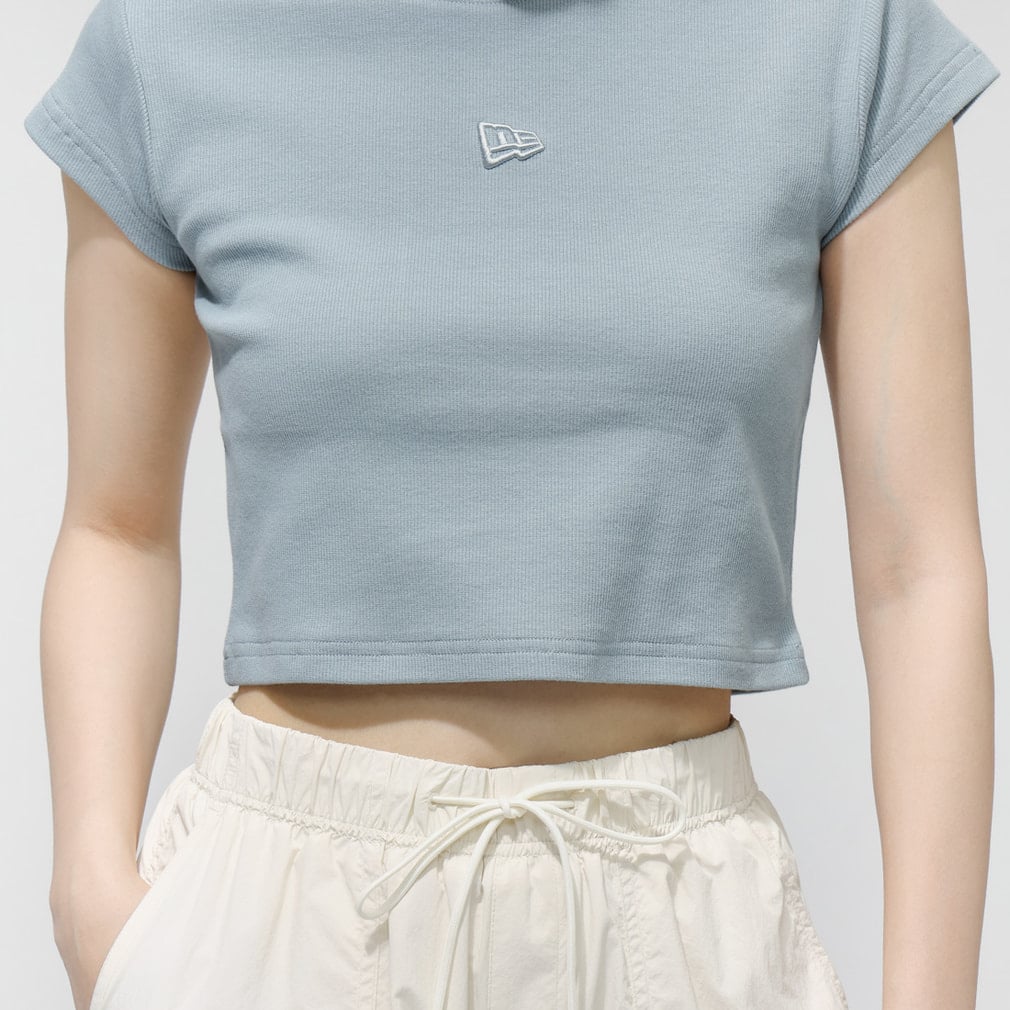 ニューエラ レディース 半袖 Tシャツ WS SS RIB BABY TEE BLU 14857954