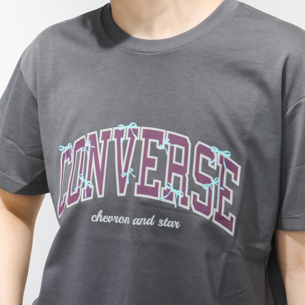 コンバース レディース 半袖 Tシャツ RIBBON ARCH LOGO TEE L 半袖T
