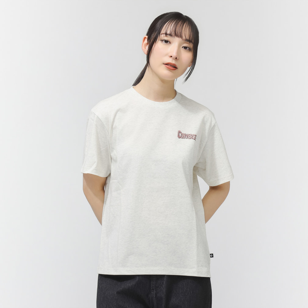 コンバース レディース 半袖 Tシャツ CV ORANGE TEE L 半袖Tシャツ
