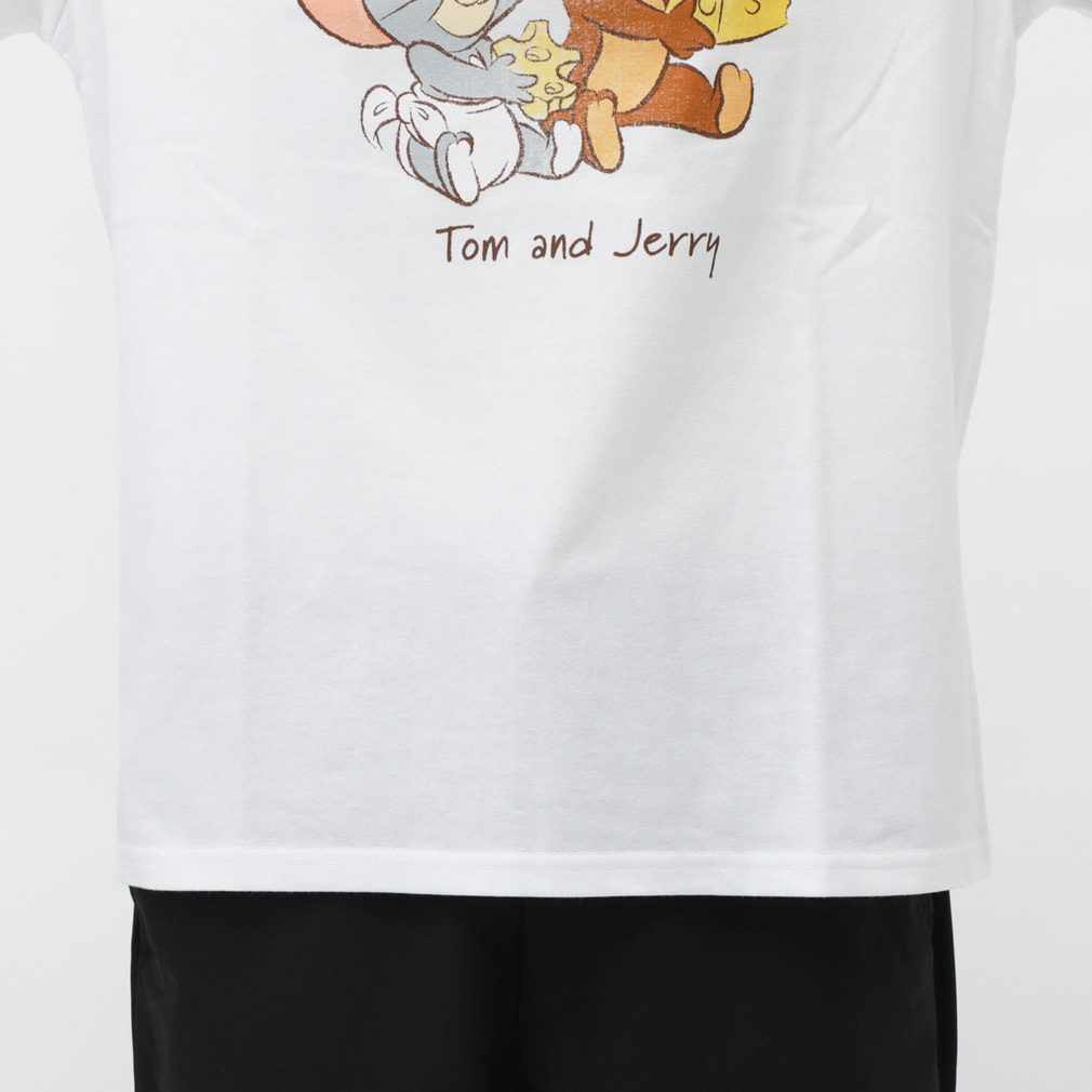 トムとジェリー レディース 半袖 Tシャツ フロントグラフィック