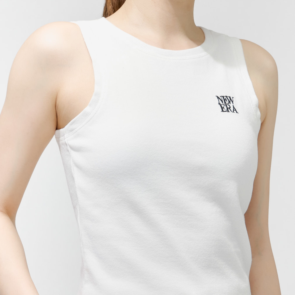 ニューエラ レディース ノースリーブ シャツ WS RIB TANK SQUARE LOGO