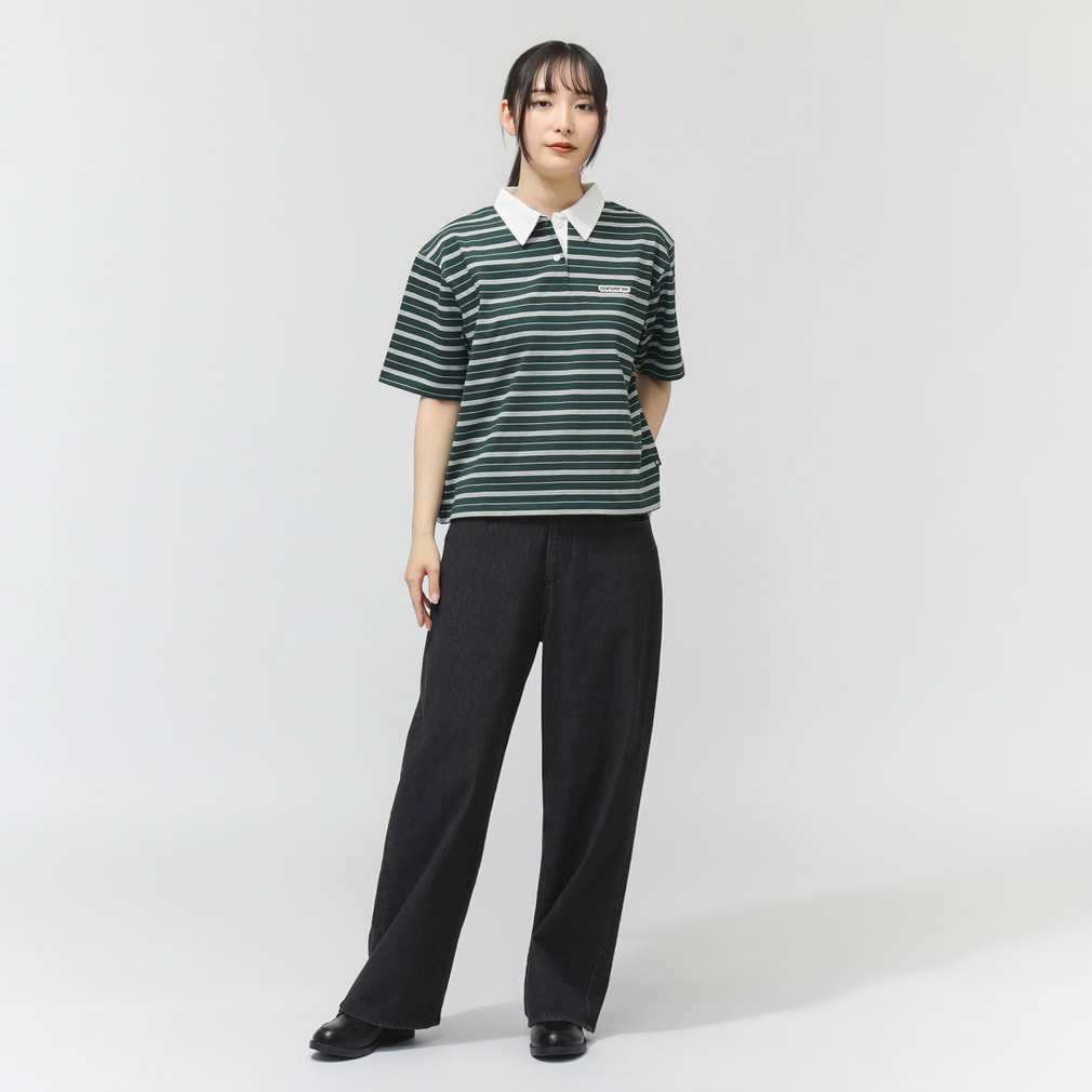 コンバース レディース 半袖 ポロシャツ CLD HSTRIPE TOP L 4220033