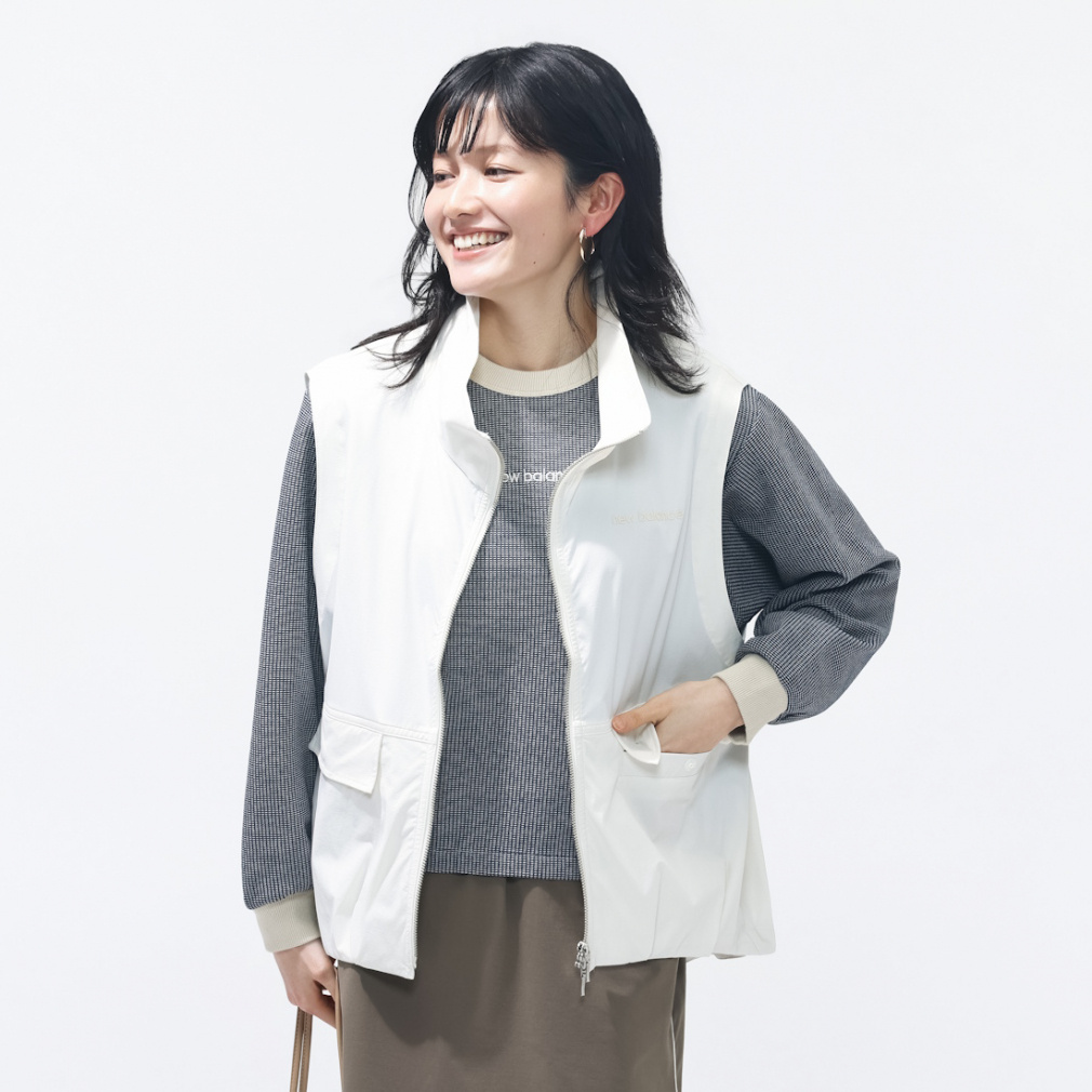 ニューバランス THE CITY レディース ウェア ウーブンスタンドネック