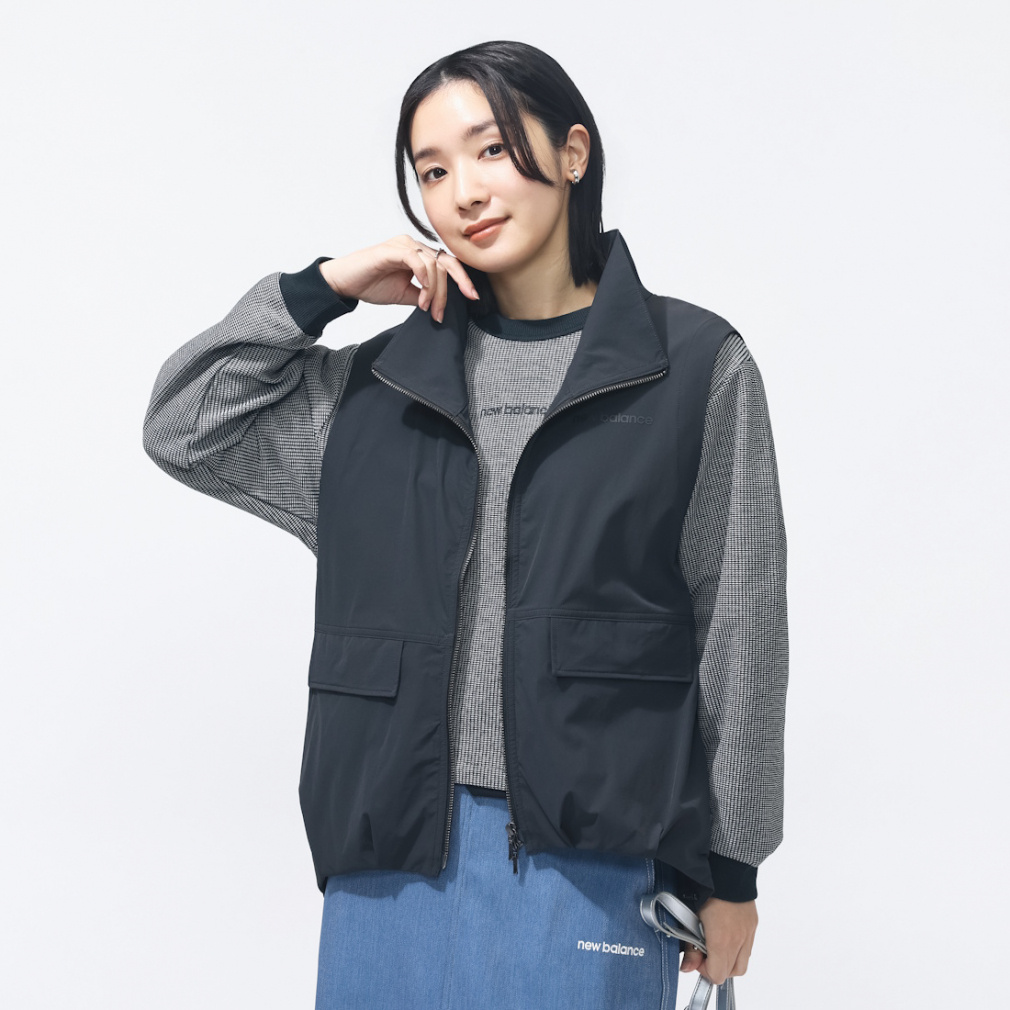 ニューバランス THE CITY レディース ウェア ウーブンスタンドネック