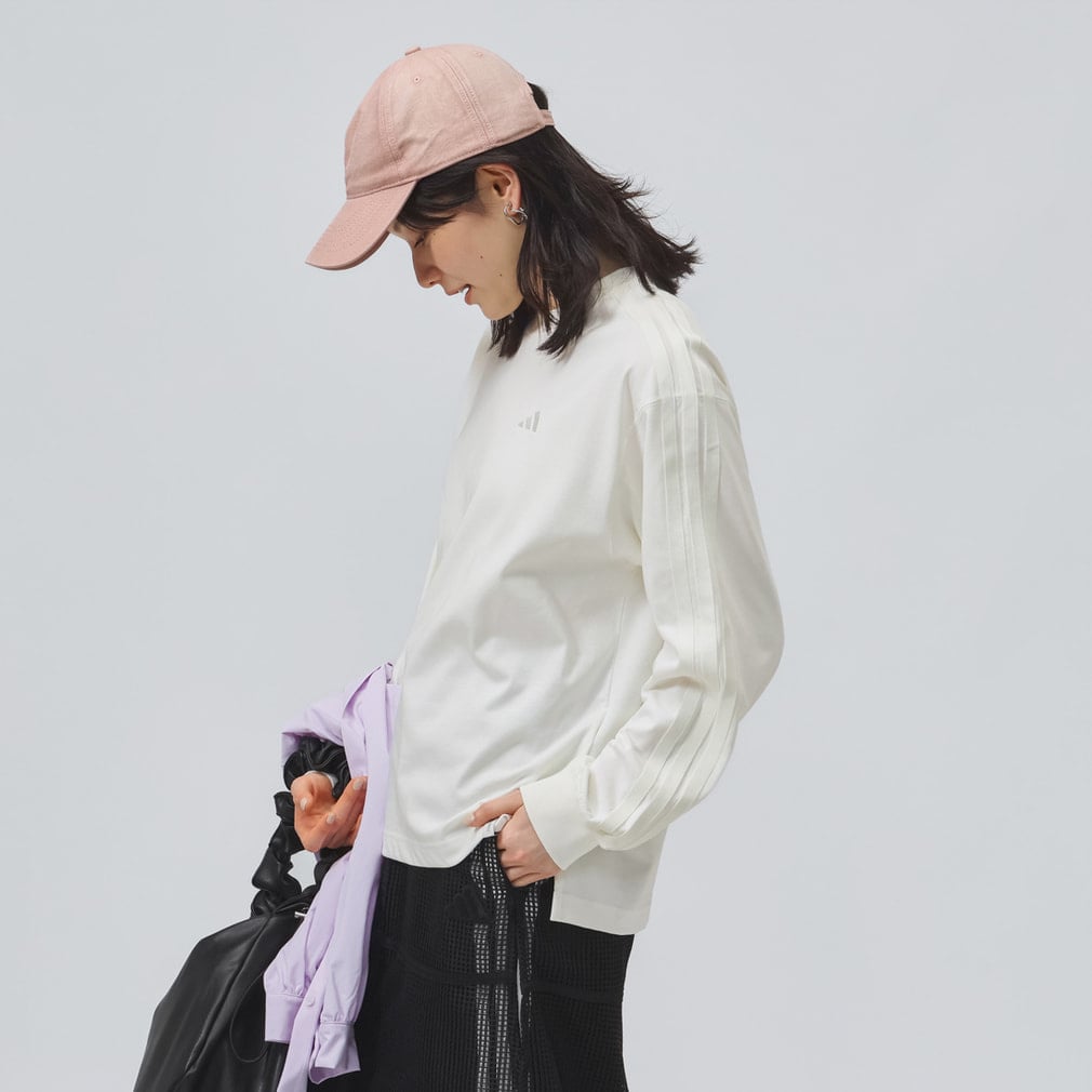 アディダス レディース 長袖 Tシャツ エッセンシャル プラス スリー
