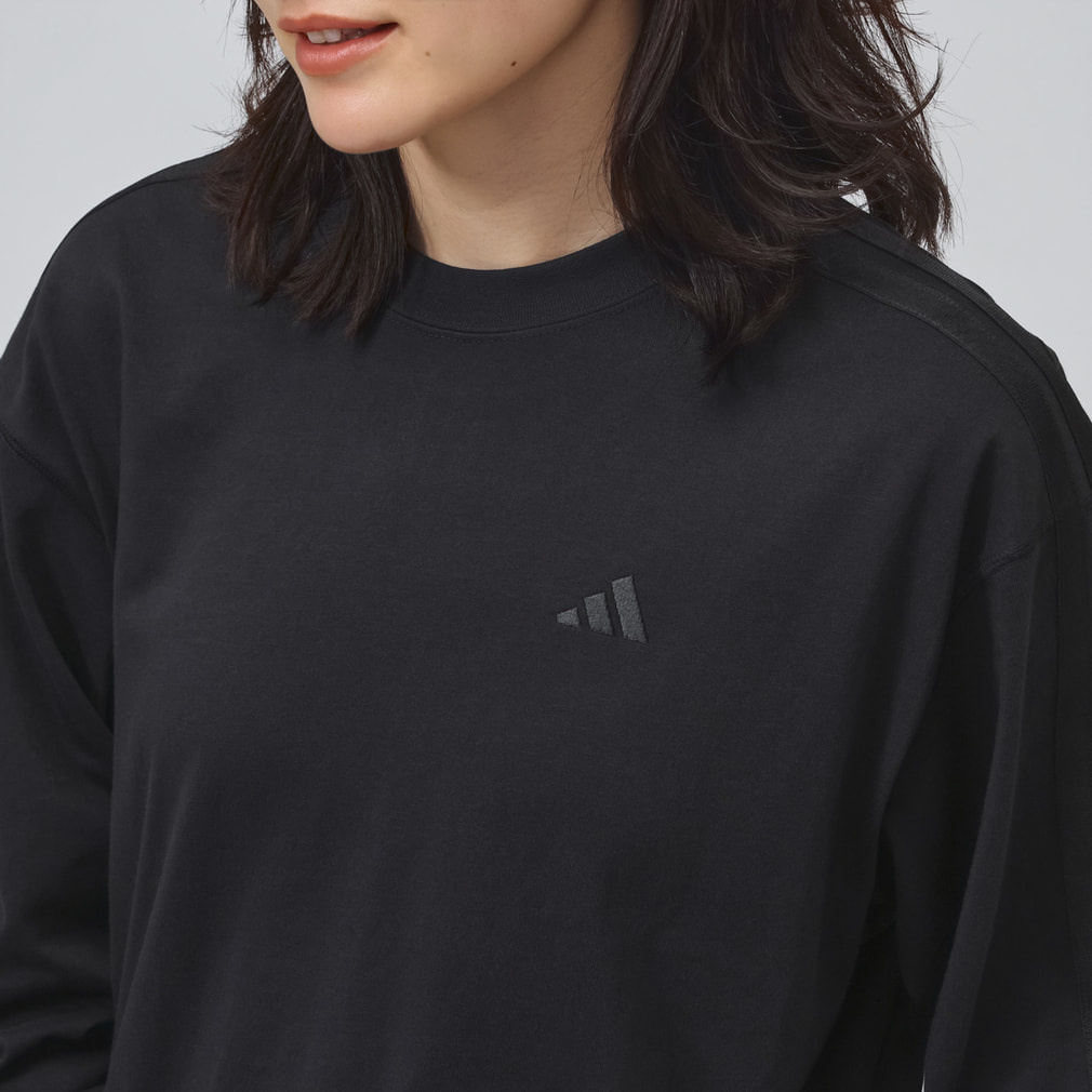 アディダス レディース 長袖 Tシャツ エッセンシャル プラス スリー
